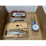 (2) Starrett # 701 Inside Groove Micrometers, Indi-Cal Universal Bore & Groove Gage & SPI 1.2-1.6"