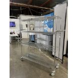4 Tier Metal Rolling Shop Rack 60" x 18" x 69"