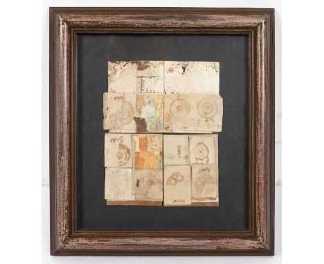 ARR Nigel Temple (1926-2003)Penny Red Isigned and dated upper left 27.7.94mixed media with collage18cm x 14cm  Nigel Temple (