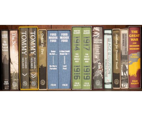 Folio Society volumes largely pertaining to the First World War, to include Fussell (Paul) The Great War and Modern Memory, 2