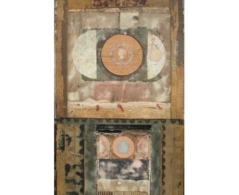 ARR Nigel Temple (1926-2003)Mirror Image Vsigned and dated 22.2.97 lower rightinscribed to reverse of framemixed media with c