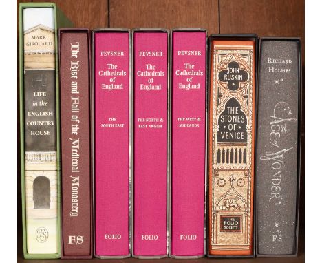 Folio Society volumes mainly pertaining to architecture, to include Pevsner (Nikolaus) The Cathedrals of England, in three vo