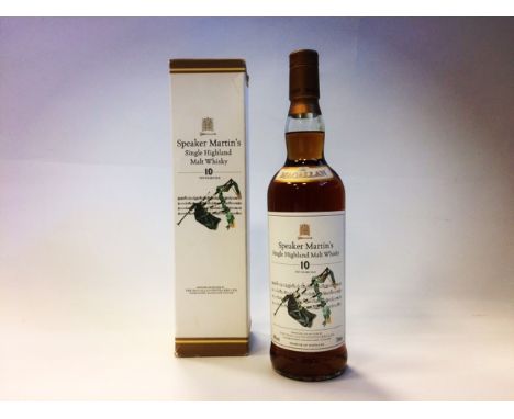 THE MACALLAN SPEAKER MARTIN'S
Single Highland Malt Whisky, aged 10 Years. 700ml, 40% volume, in carton.
Specially selected by
