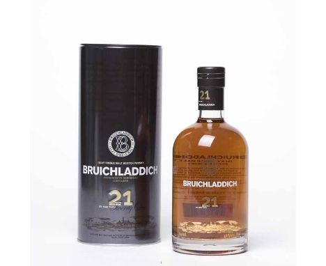 BRUICHLADDICH AGED 21 YEARS Islay Single Malt Scotch Whisky. Fully matured in sherry casks. 700ml, 46% volume, in tin. NCF.