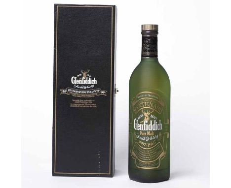 GLENFIDDICH CENTENARY 1887-1987
Single Malt Scotch Whisky. Limited edition of 12,000, bottle no. 03816. Bottled on Christmas 