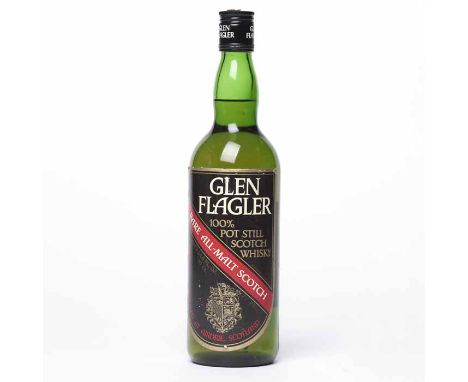 GLEN FLAGLER RARE ALL MALT SCOTCH 100% Pot Still Scotch Whisky. Label reads, 'Contents 24.6 fl oz/70cl, 70° Proof'. CONDITION