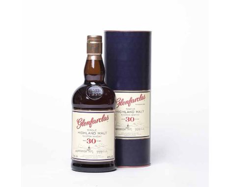 GLENFARCLAS AGED 30 YEARS 
Single Highland Malt Scotch Whisky. 700ml, 43% volume, in tube. 