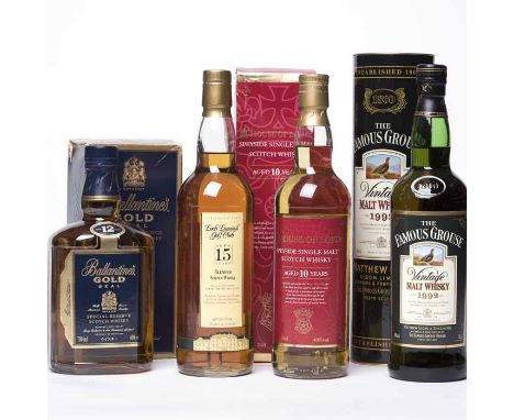 THE FAMOUS GROUSE 1992 VINTAGE Blended Malt Whisky. Distilled 1992, bottled 2004. 70cl, 40% volume, in tube. LOCH LOMOND GOLF