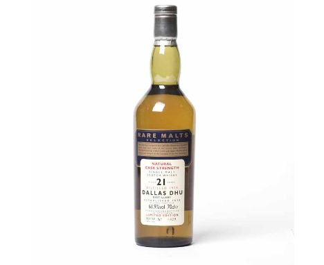 DALLAS DHU 1975  AGED 21 YEARS RARE MALTS
Single Malt Scotch Whisky. Distilled 1975, bottled April 1997. Bottle no. 6429. 70c