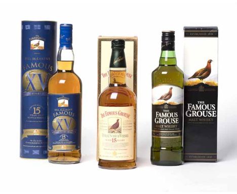 THE FAMOUS GROUSE AGED 15 YEARS Blended Scotch Whisky. 70cl, 43% volume, in carton. THE FAMOUS GROUSE MALT WHISKY Blended Mal