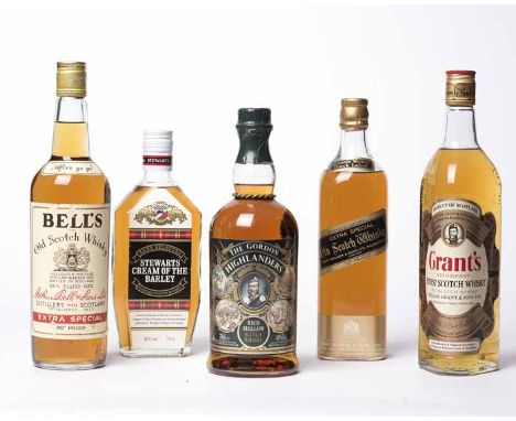 GRANT'S STANDFAST Blended Scotch Whisky. 75cl, 40% volume. JOHNNIE WALKER BLACK LABEL Blended Scotch Whisky. No capacity stat