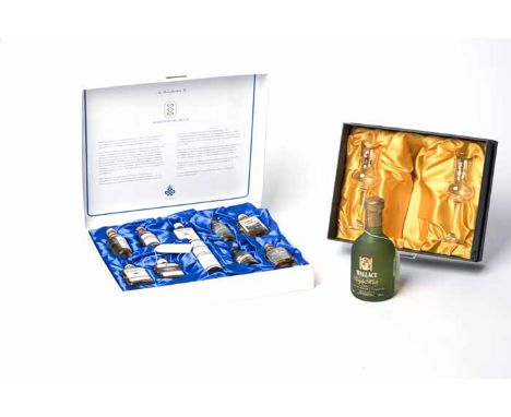 WALLACE LIQUEUR GIFT SET Single Malt Scotch Whisky Liqueur with two tasting glasses. 35cl, 35% volume, in presentation box. A