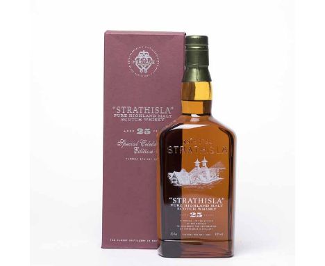 STRATHISLA AGED 25 YEARS
Pure Highland Malt Scotch Whisky. Limited edition bottling of 600 bottles, to celebrate the restorat