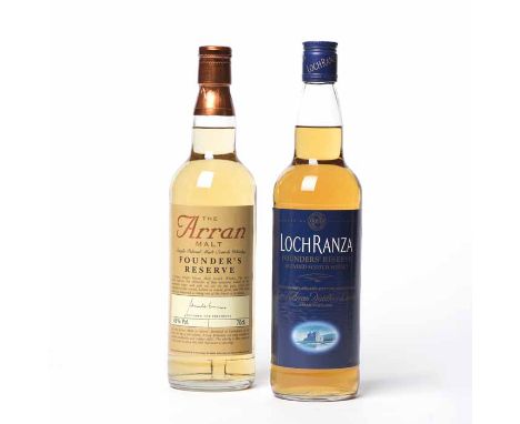 LOCHRANZA FOUNDERS' RESERVE Blended Scotch Whisky, produced exclusively for the "Arran Founder Bondholders". 70cl, 40% volume