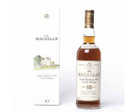 THE MACALLAN 10 YEARS OLD
Single Highland Malt Scotch Whisky. 75cl, 40% volume, in carton.