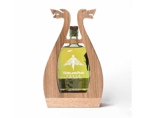 HIGHLAND PARK FREYA AGED 15 YEARS
Single Malt Scotch Whisky. 700ml, 51.2% volume, in wooden display stand and original packag
