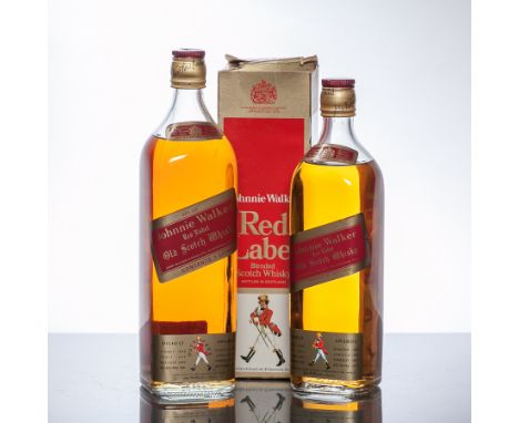 JOHNNIE WALKER RED LABEL
Blended Scotch Whisky. Full bottle size, no capacity or strength stated, in carton.
JOHNNIE WALKER R