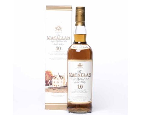 THE MACALLAN TEN YEARS OLD Single Highland Malt Scotch Whisky. 700ml, 40% volume, in carton.