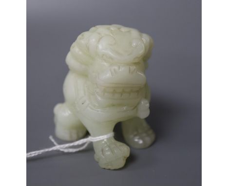 A jade lion-dog, height 6cm
