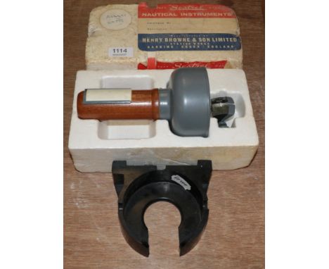 A Henry Browne compass and stand in a box 