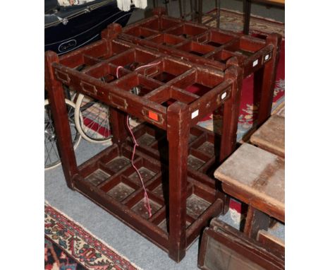 Pair of early 20th century oak umbrella/stick stand 