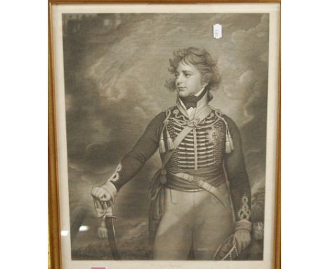 His Royal Highness George Prince of Wales, 19th century monochrome engraving, Albany Wiseman St Bartholomew's Hospital, limit