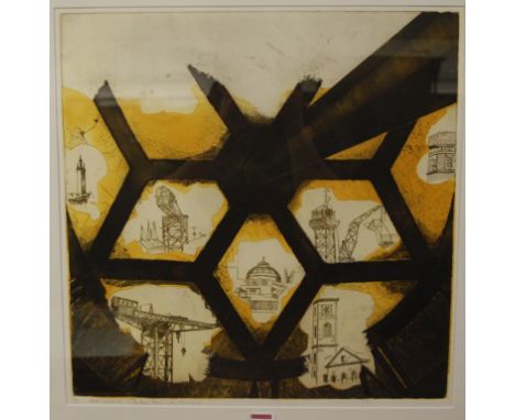 Contemporary school - Duskwood Hi on antique time--- at Point House, lithograph in colours, titled and numbered 3/5 in pencil