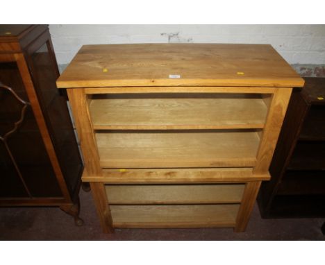 TWO MODERN LIGHT OAK COFFEE TABLES
