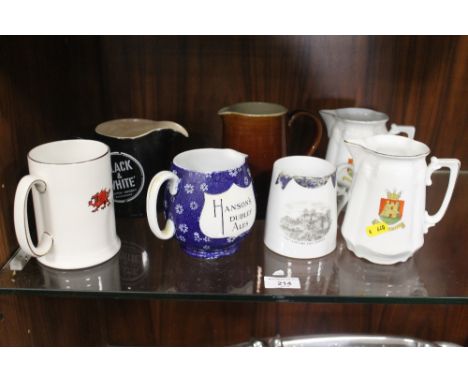 A QUANTITY OF ASSORTED CERAMIC PUB JUGS ETC. 