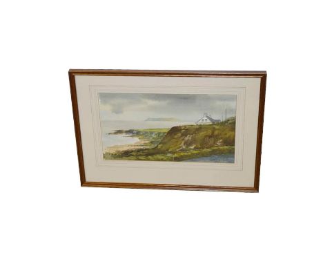 A Watercolour 'Rathlin Island' - Jack Wilkinson