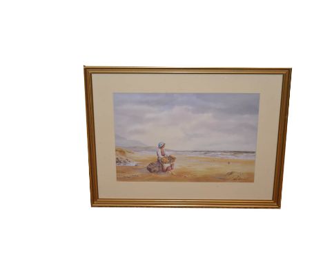 A Framed Print 'Awaiting Their Return' - Hamilton Sloan