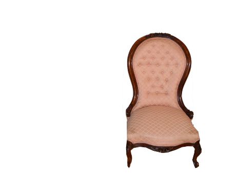 A Mahogany Framed Ladies Button Back Chair