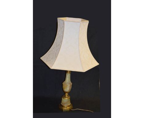 An Onyx Based Table Lamp and Shade