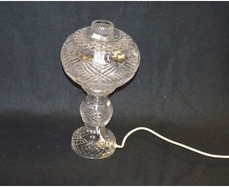 A Tyrone Crystal Table Lamp and Shade 