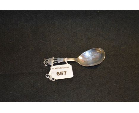 A Silver Caddy Spoon, Dublin 1888