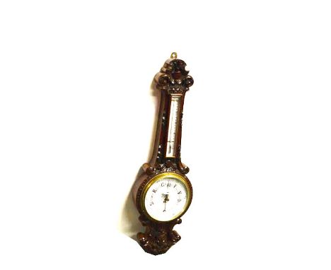 A Very Good Carved Mahogany Framed Barometer