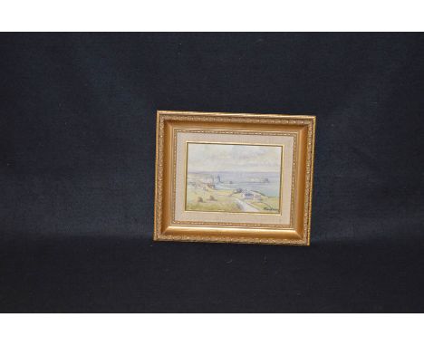 An Oil Painting 'Sheep Island from Coast Road' - R Cochrane