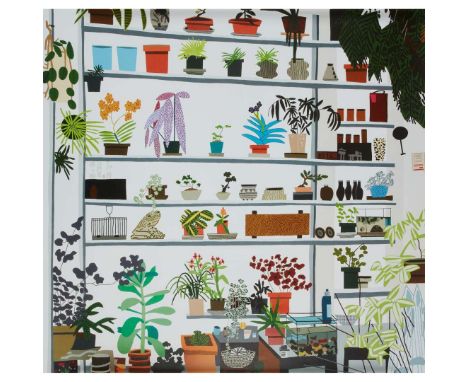  JONAS WOOD (AMERICAN 1977-) LARGE SHELF STILL LIFE - 2017 Off-set lithograph, from the edition of unknown size, published fo