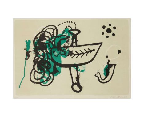  ALAN DAVIE C.B.E., R.A., H.R.S.A. (BRITISH 1920-2014) CELTIC DREAM BOAT II - 1965 Lithograph, 6/75, signed, dated and number