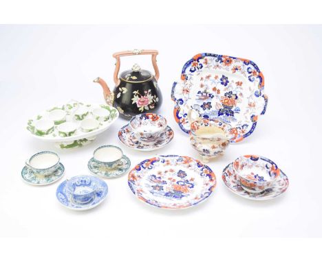 A group of assorted English pottery19th/20th centurycomprising a Minton 'Amherst Japan' part service, comprising eight plain 