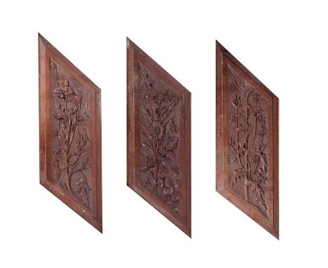 Thomas Henry Kendall: a group of carved wood architectural features from the Chapel Street showroomIncluding three carved oak