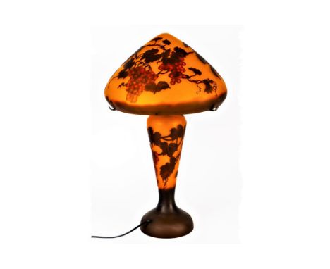 **Please note this is an authentic reproduction but not authorised as erroneously catalogue**A fabulous glass table lamp afte
