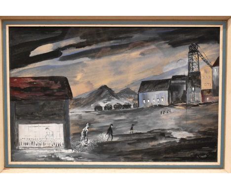 R. Tuck (c.1930s) Miners Going on Shift/The Light Shop, 23 x 33cm