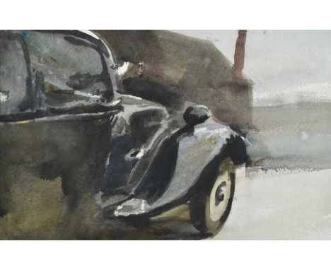 *Howard Morgan (1949-2020) watercolour - Vintage Car, 24.5cm x 38cm, mounted in glazed frame