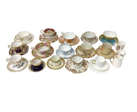 Group of 19th and 20th century English porcelain tea wares, including Spode, Royal Worcester, Copeland, etcGood condition. So
