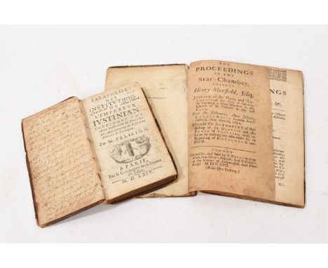 Paraphrase des Institutions de l'Empereur Justinian, Contenant une claire explication du texte latin, avec beaucoup de réflex