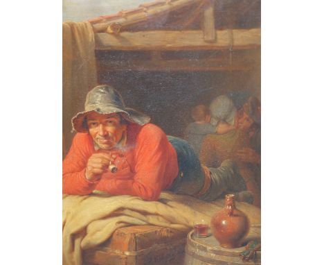 FRANCOIS VERHEYDEN (1806-1889), "THE WEARY LABOURER", OIL ON PANEL, SIGNED. 41 x 34cms.