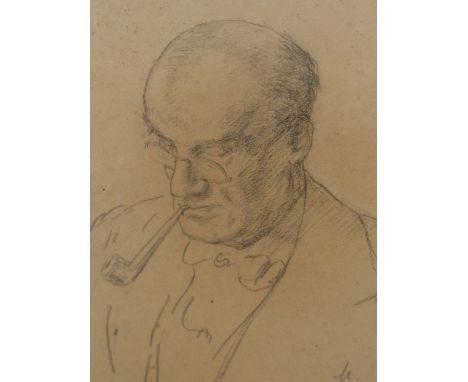 H McD CAMPBELL (20th C.), PORTRAIT OF THE Rt HON. LORD MACMILLAN PC. GCVO., PENCIL INITIALLED AND DATED 1940.   24  x 20cms.