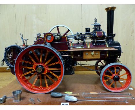 A LIVE STEAM ALLCHIN TRACTION ENGINE ROYAL CHESTER MADE BY A BERGAMASCO, THE HYDRAULIC AND STEAM TEST CERTIFICATE DATED 2004,