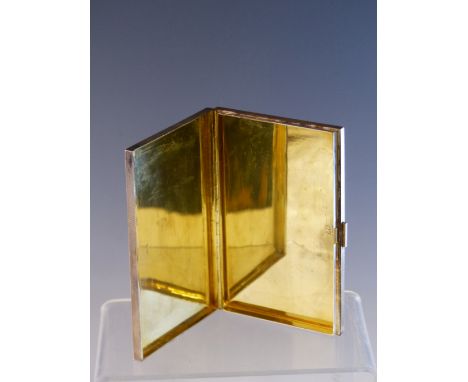 A SILVER CIGARETTE CASE BY W H MANTON FOR DUNHILL, BIRMINGHAM 1947, THE EXTERIOR ENGINE TURNED, 203.2Gms.